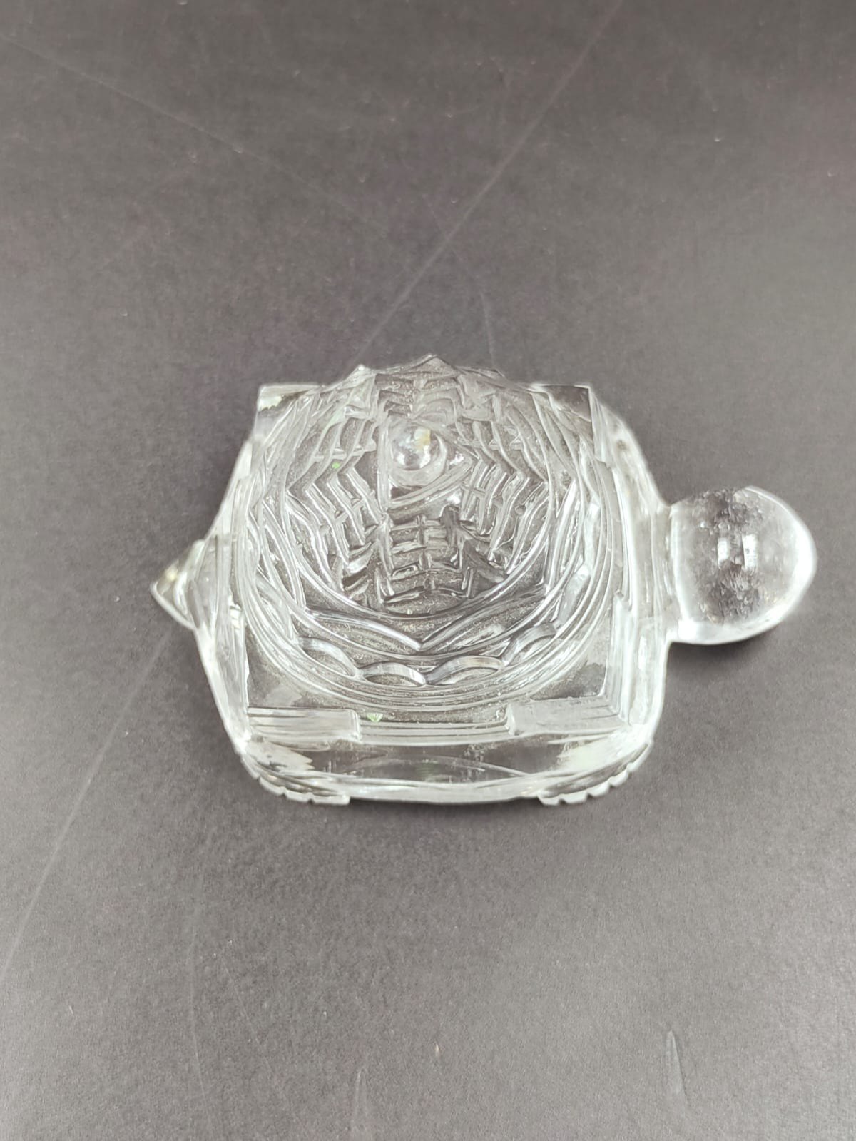 CRYSTAL QUARTZ SPHATIK TORTOISE SHREE YANTRA