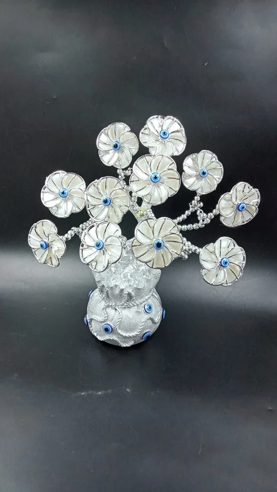 Silver Evil Eye Tree